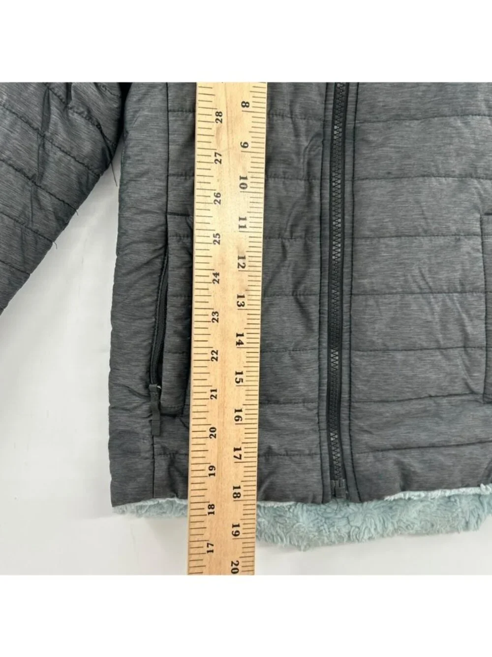The North Face Mossbud Swirl Parka Girl's XXS Gray & Starlight Blue Full Zip